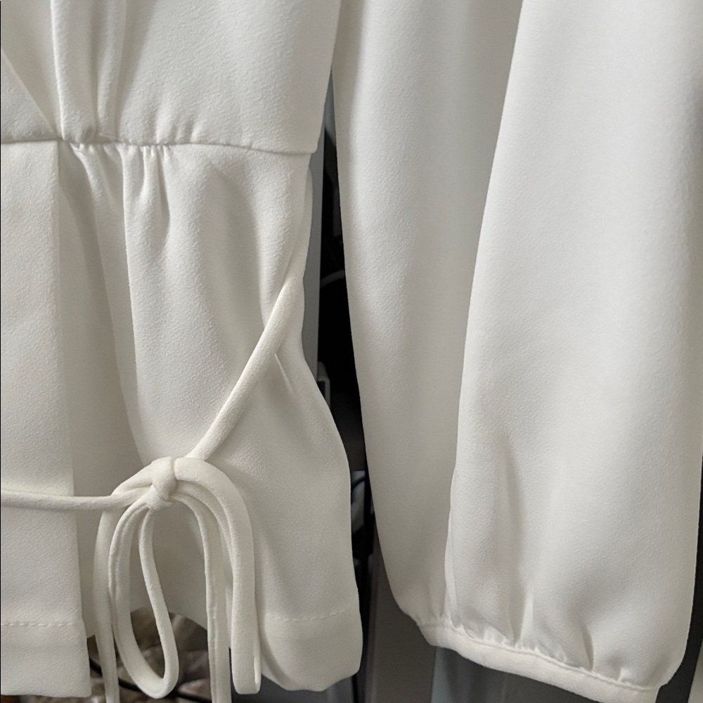 J. Crew Classic White Wrap Blouse - Picture 3 of 5